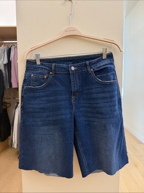 Dark Blue Women's Denim Bermuda Shorts